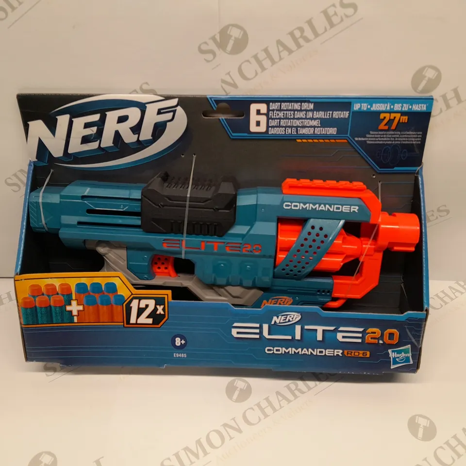 BRAND NEW BOXED NERF ELITE 2.0 COMMANDER RD-6 WITH 6 DART ROTATING DRUM