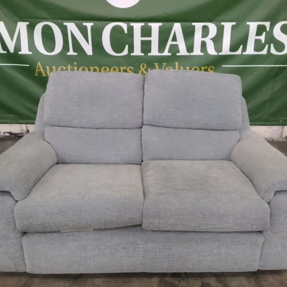 QUALITY DESIGNER G-PLAN TAYLOR DISC 2 SEATER SOFA - MAMAS SKY FABRIC