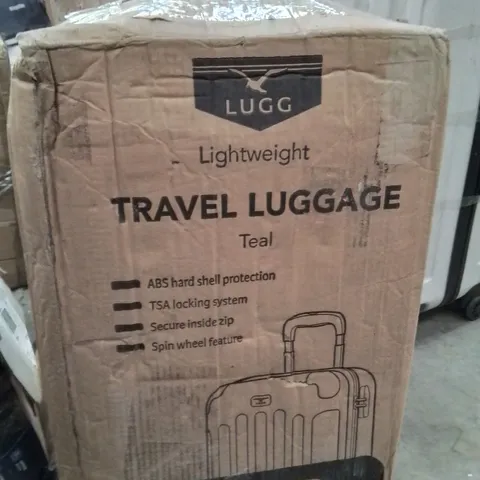 BOXED LUGG LIGHTWEIGHT TRAVEL LUGGAGE CASE -TEAL-