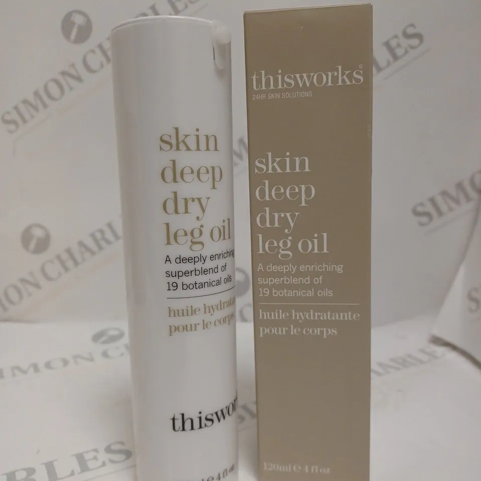 BOXED THISWORKS SKIN DEEP DRY LEG OIL - 120ML