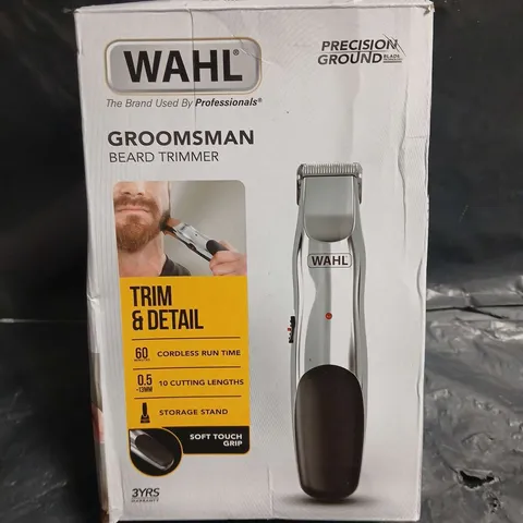 BOXED WAHL GROOMSMAN RECHARGEABLE BEARD TRIMMER