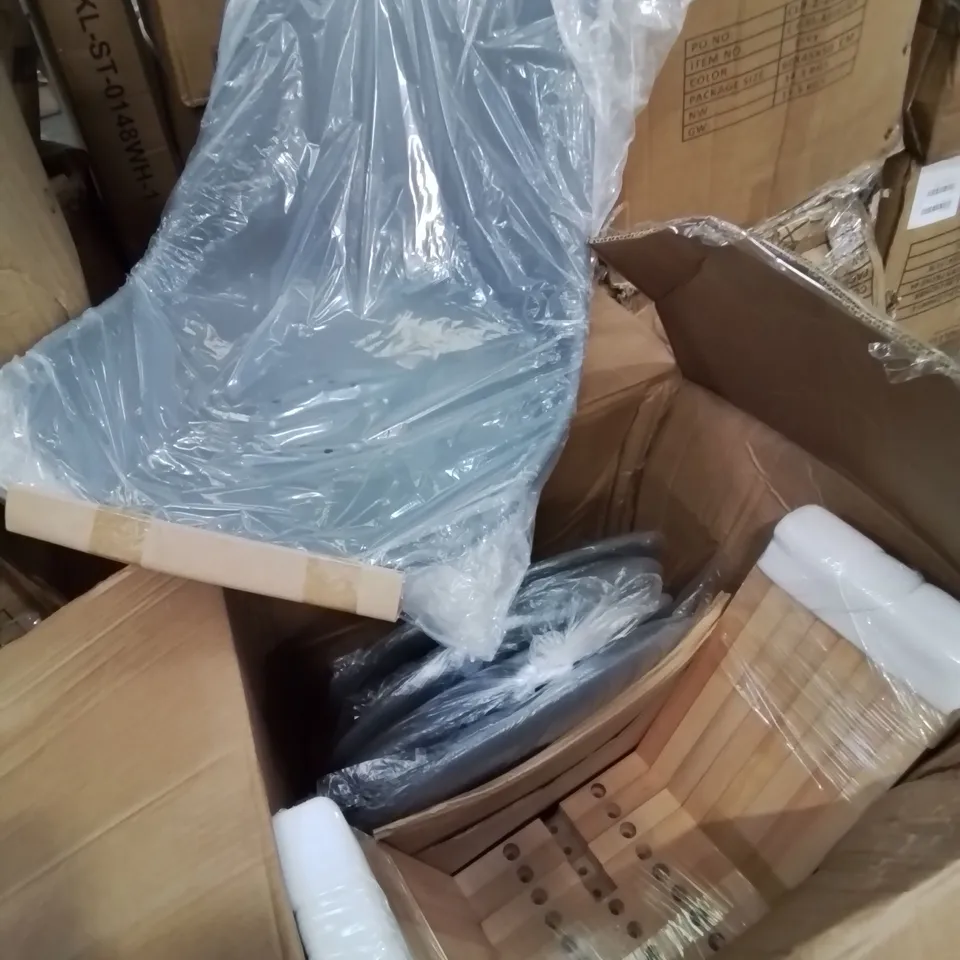 BOXED SET OF 4 FAUX LEATHER UPHOLSTERED DARK GREY DINING  CHAIRS