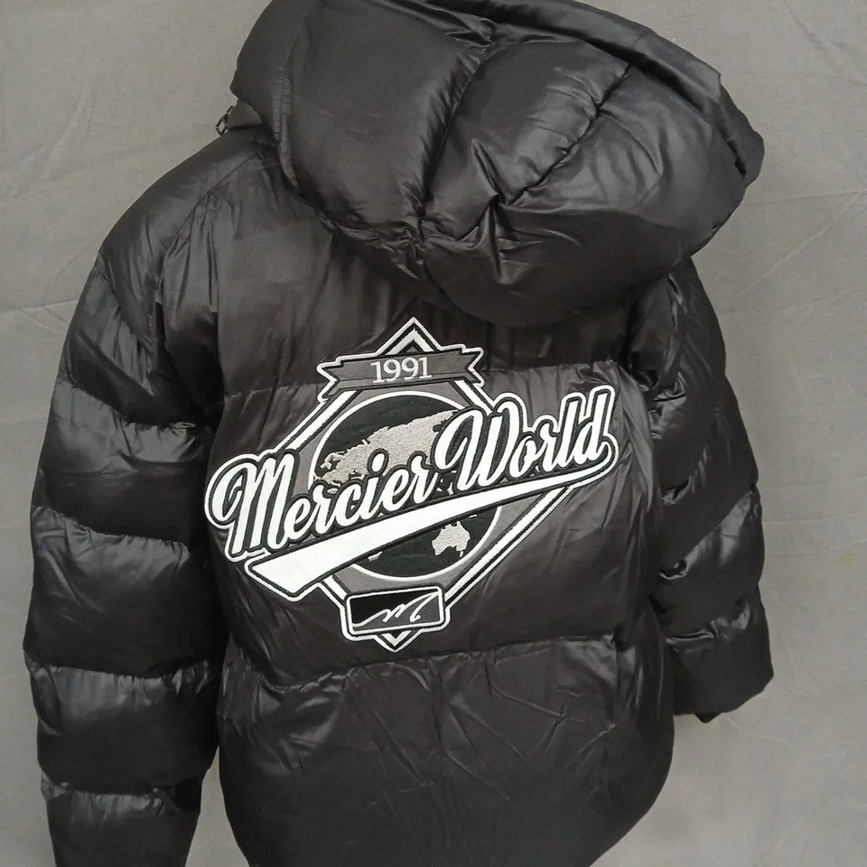 MECIER ZIP THROUGH PADDED COAT IN BLACK - X SMALL