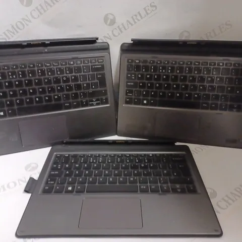 3 X HP ELITE X2 TOUCHPAD DETACHABLE KEYBOARDS IN BLACK