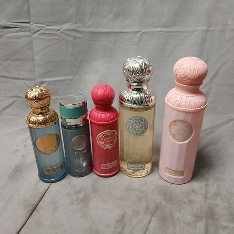5 FRAGRANCE MISTS TO INCLUDE ONE & ONLY, STORY OF LOVE, IMPERIAL LEATHER