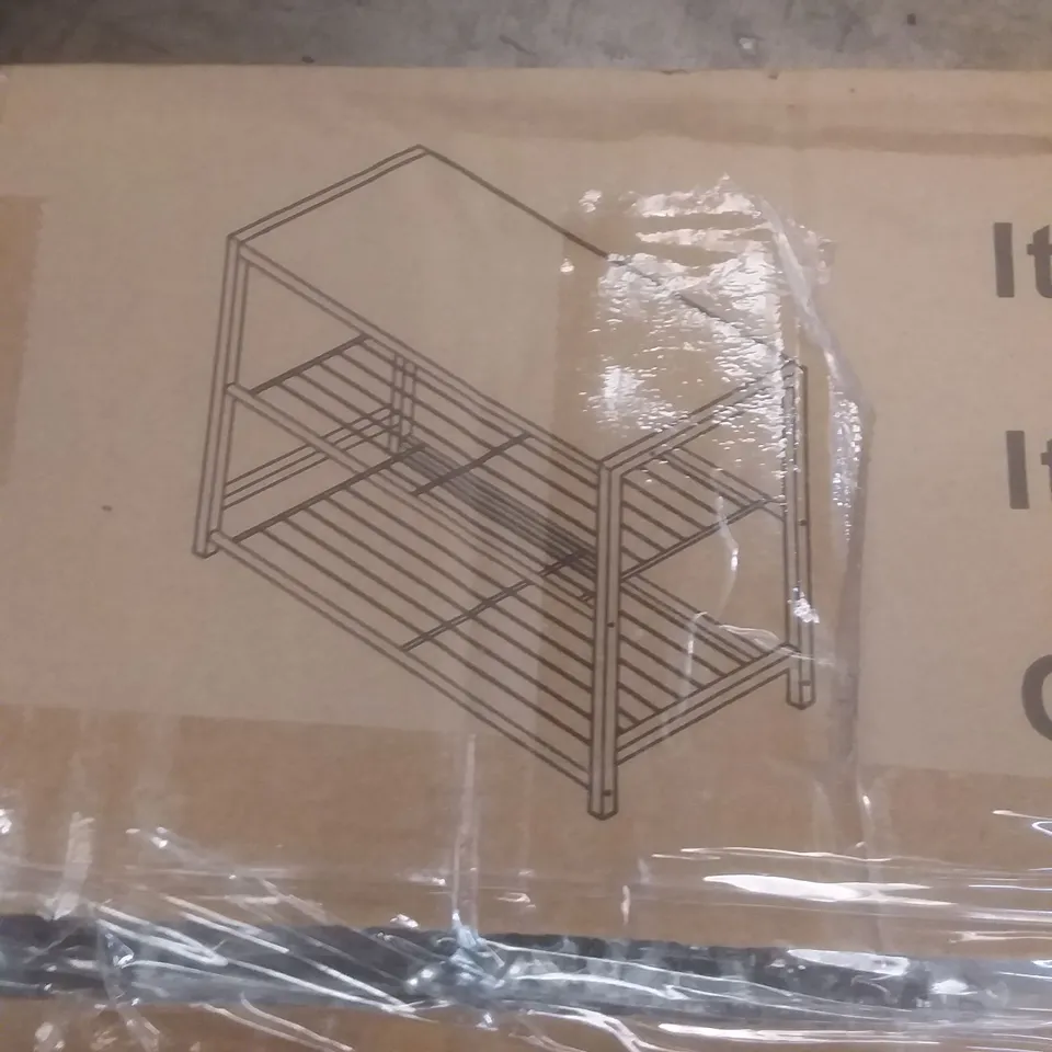 BOXED 6 PAIR SHOE RACK