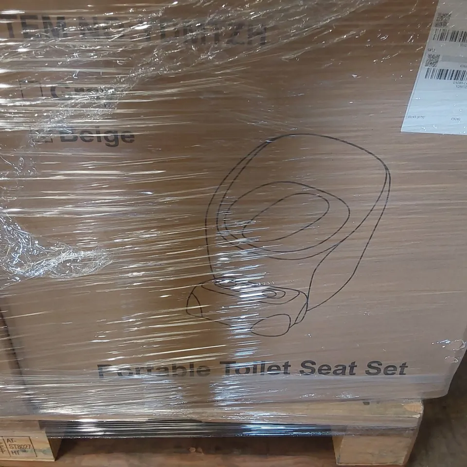 PALLET CONTAINING A LARGE QUANTITY OF PORTABLE TOILET SEAT SETS, MULTIFUNCTIONAL BATHROOM SOFA, MULTIFUNCTIONAL SUPPORT PILLOWS ECT