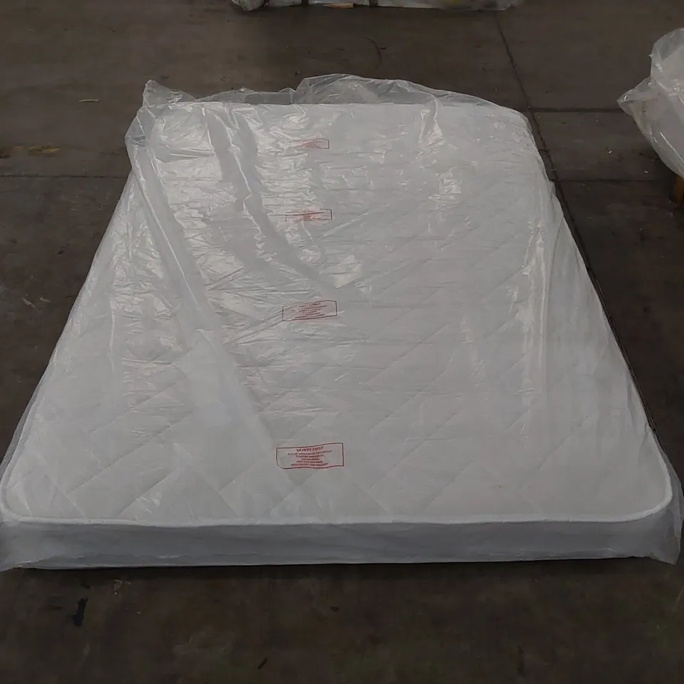 QUALITY BAGGED BIBEAU DEEP QUILTED HYBRID OPEN COIL DOUBLE 4'6" MATTRESS 