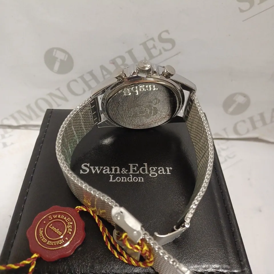 BOXED SWAN AND EDGAR HONOUR MECHANICAL QUARTZ CHRONOGRAPH WATCH - 3 ATM. 