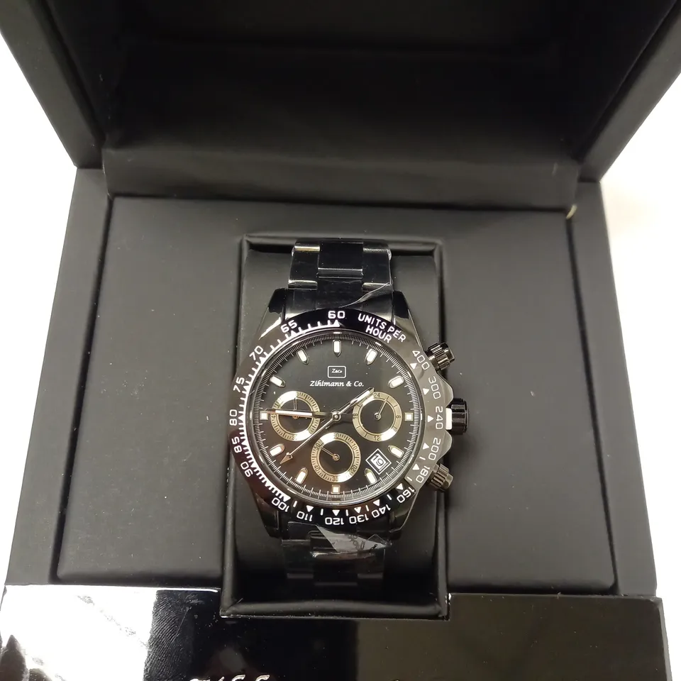 ZIHLMANN & CO TRIPLE DIAL BRACELET STRAP WRISTWATCH
