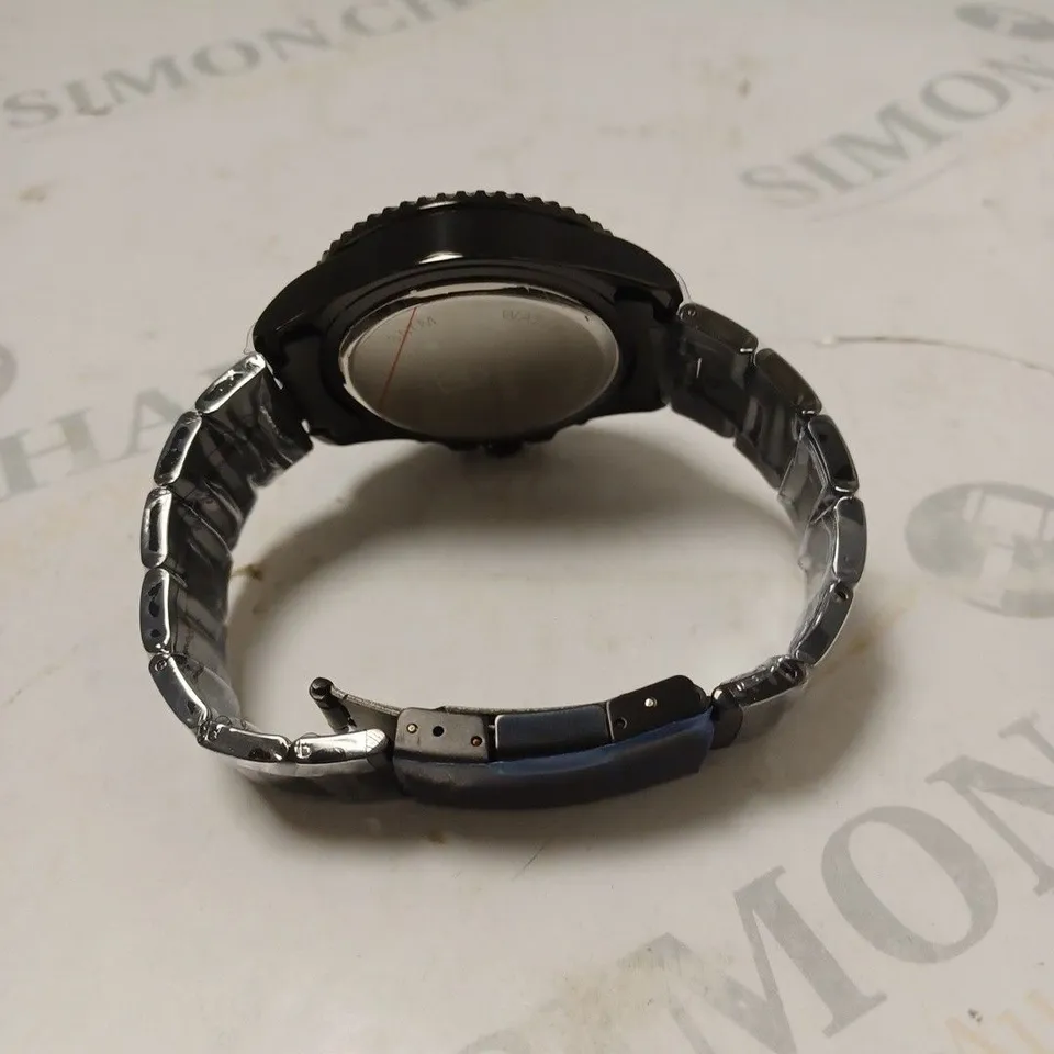 MENS RUCKSTUHL CHRONOGRAPH 8829 WATCH – BLACK DIAL - STAINLESS STEEL STRAP – 3ATM WATER RESISTANT – DATE FUNCTION