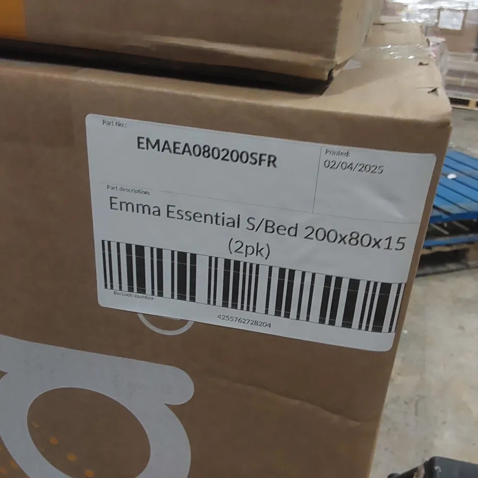 BRAND NEW BOXED EMMA ESSENTIAL MATTRESS - 2 CO-PACKED 80X200 MATTRESSES - FR