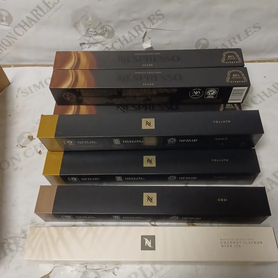 LOT OF 10 PACKS NESPRESSO COFFEE CAPSULES VARIOUS FLAVOURS [10 PODS PER BOX]