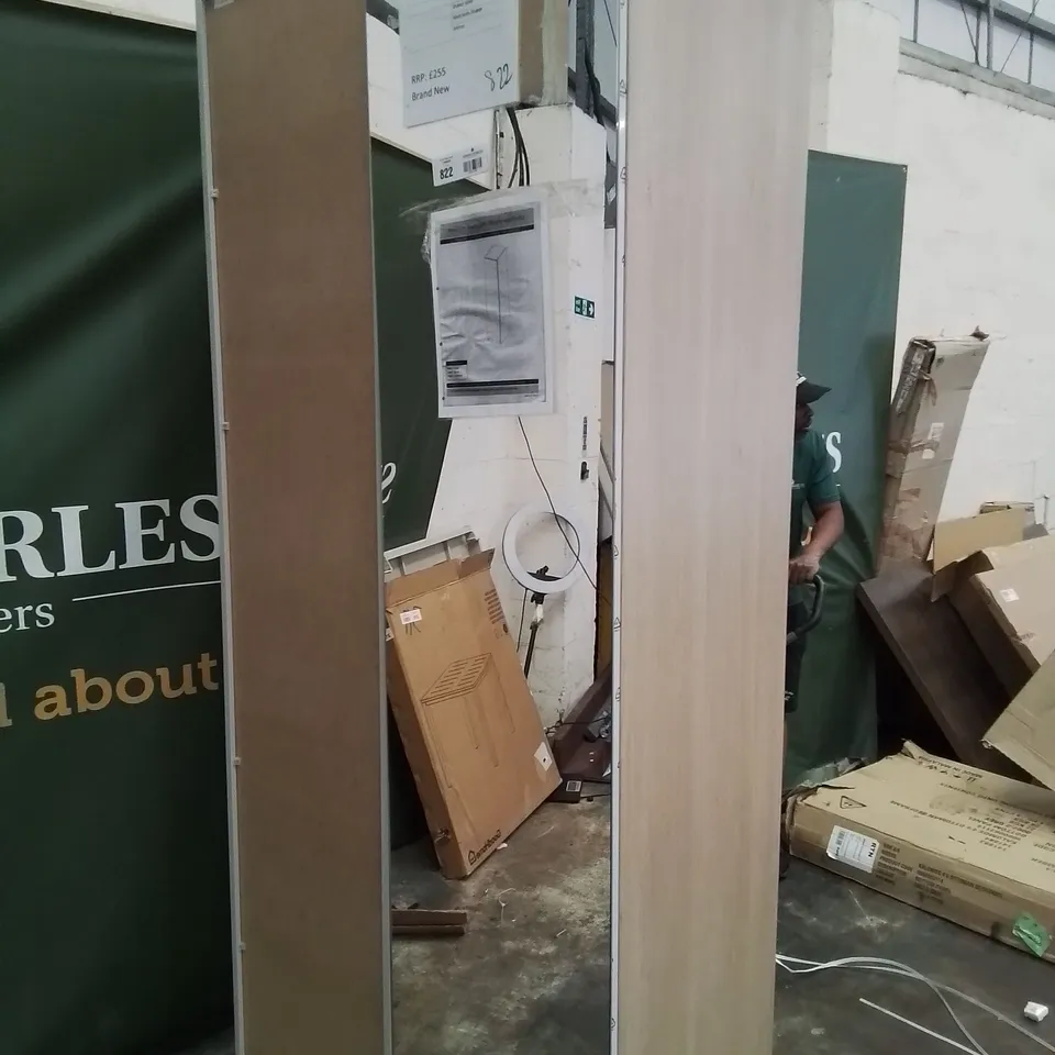 BUILT UP SINGLE MODULAR WARDROBE MIRROR DOOR, RAIL & SHELF RRP £255
