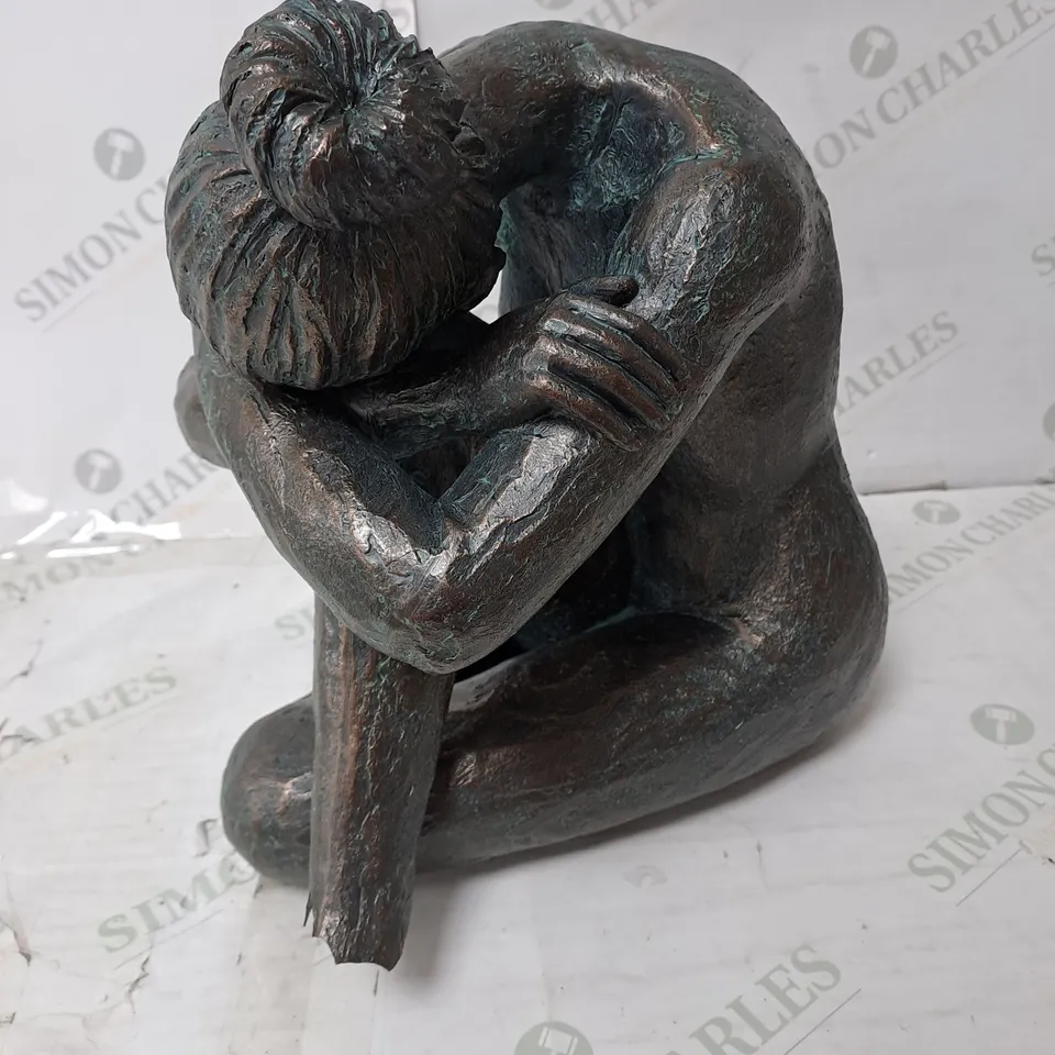 MY GARDEN STORIES AGED BRONZE EFFECT SCULPTURE