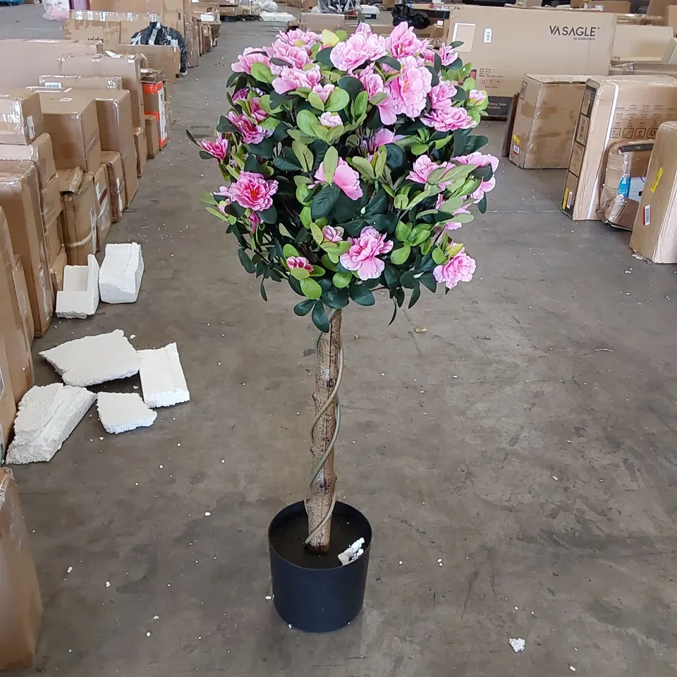 SMALL FAKE PLANT GREEN AND PINK