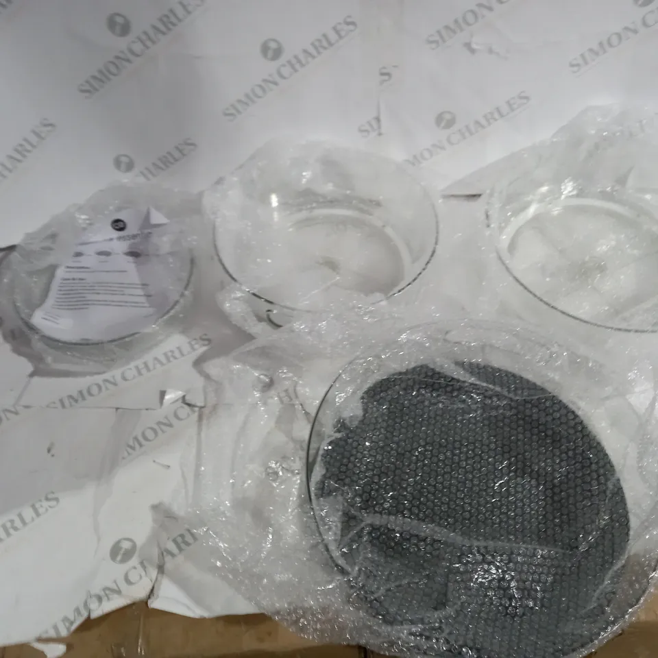 COOK'S ESSENTIALS SET OF 4 TURNTABLE STORAGE ORGANISERS - 1 MISSING