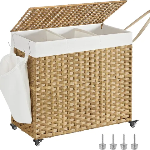BOXED SONGMICS LAUNDRY BASKET WITH LID, 160L