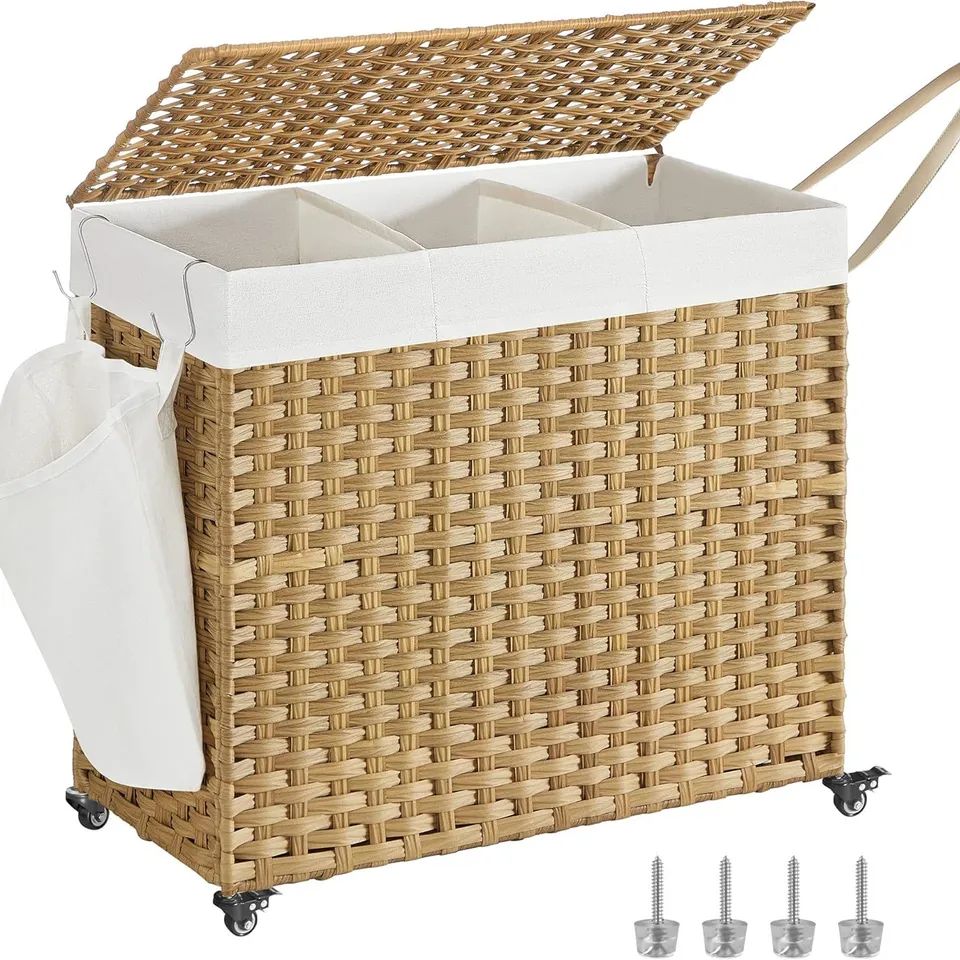 BOXED SONGMICS LAUNDRY BASKET WITH LID, 160L