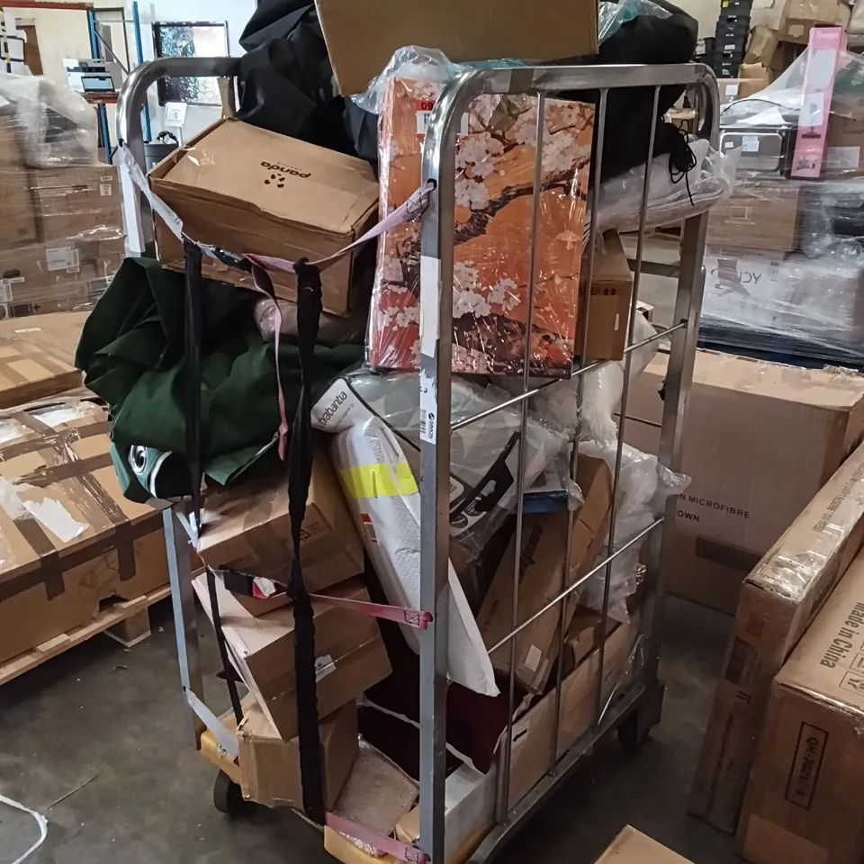 CAGE OF ASSORTED HOUSEHOLD GOODS AND PRODUCTS - CAGE NOT INCLUDED 