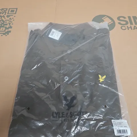 LYLE & SCOTT PLAIN POLO SHIRT – OLIVE, SIZE M (STYLE SP400VOG)