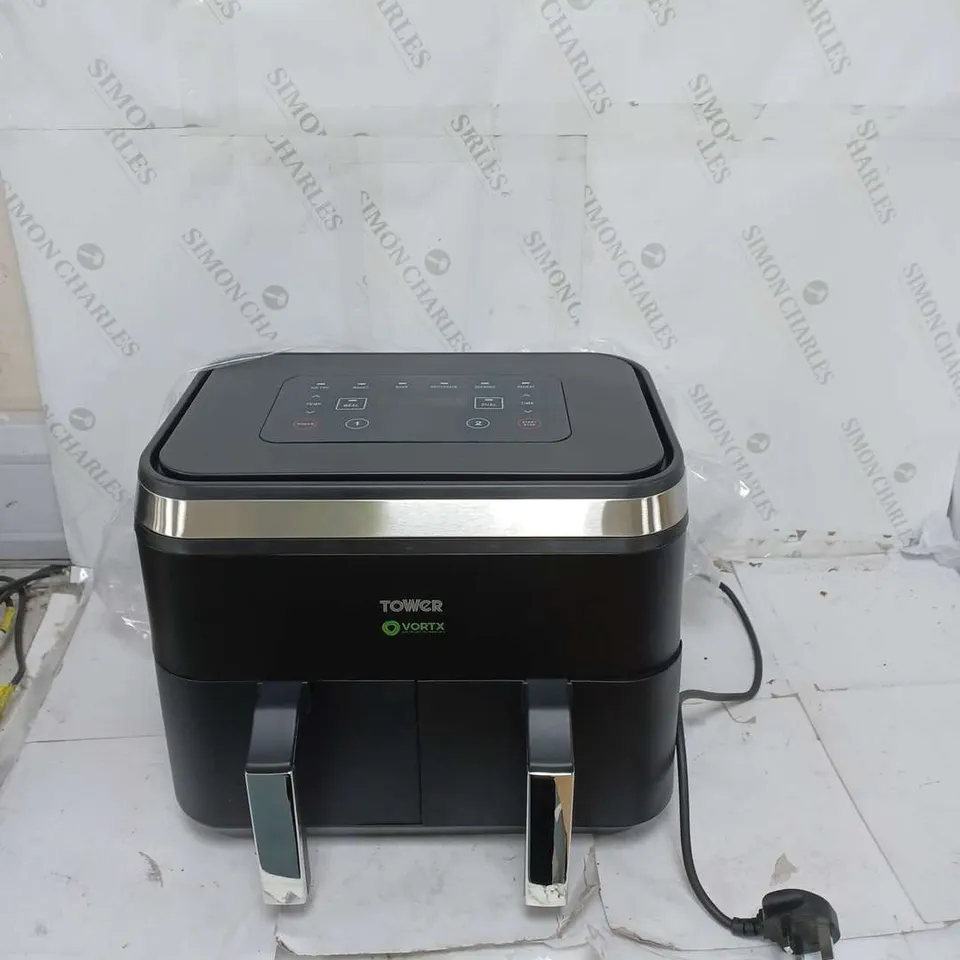 BOXED TOWER 8 LITRE DUAL BASKET AIR FRYER 