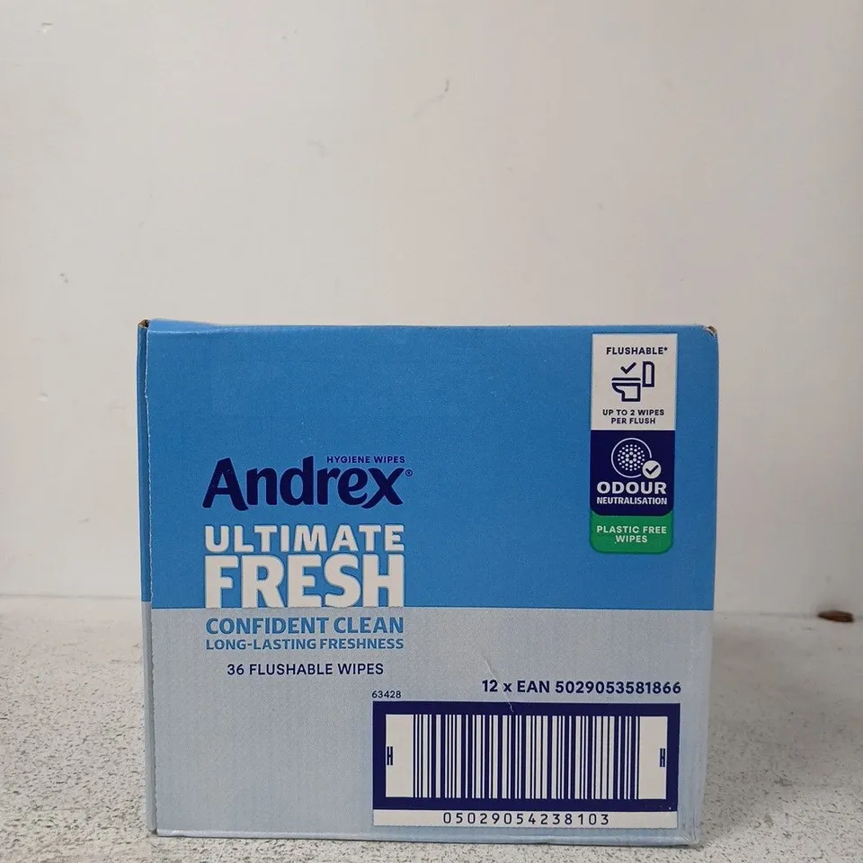 ANDREX ULTIMATE FRESH HYGIENE WIPES – 36 FLUSHABLE WIPES