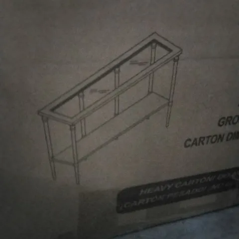 BOXED ACCENT TABLE IN BLACKENED BRONZE FINISH