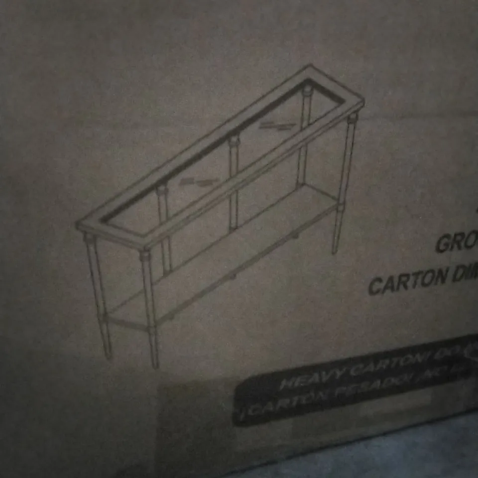 BOXED ACCENT TABLE IN BLACKENED BRONZE FINISH 