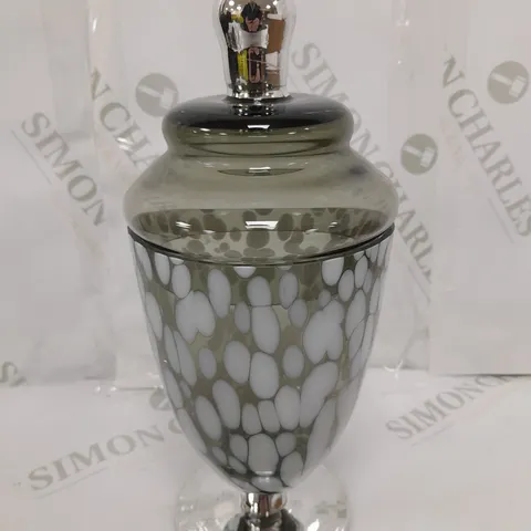 BOXED APOTHECARY GLASS JARS WITH METAL HANDLE PIECE