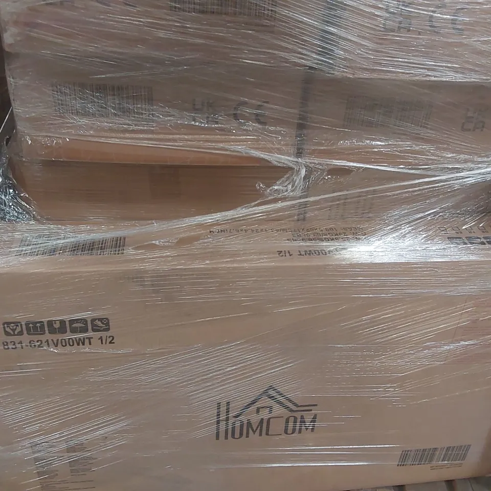 PALLET CONTAINING A VERY LARGE QUANTITY OF ASSORTED DESIGNER FURNITURE PARTS INCLUDING: RECLINER CHAIR PARTS, WARDROBE PARTS ECT