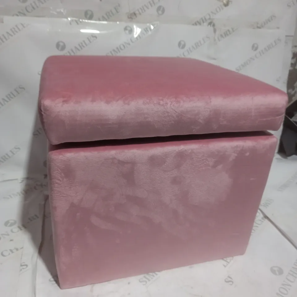 ALISON CORK SQUARE VELVET FOOT STOOL