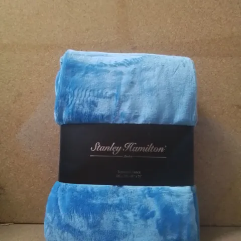 BRAND NEW STANLEY HAMILTON SUPERSOFT FLEECE 140CM X 180CM - DARK BLUE