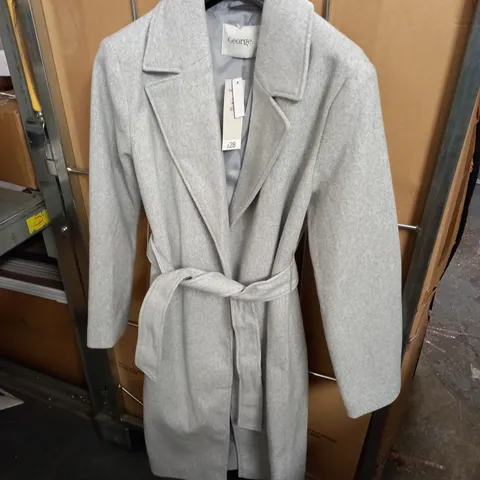 GEORGE GREY BELTED COAT - 6