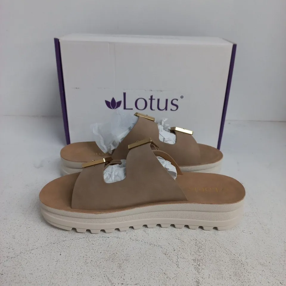 LOTUS WOMEN’S NATURAL SANDALS – EU40 (UK7 APPROX) BOXED