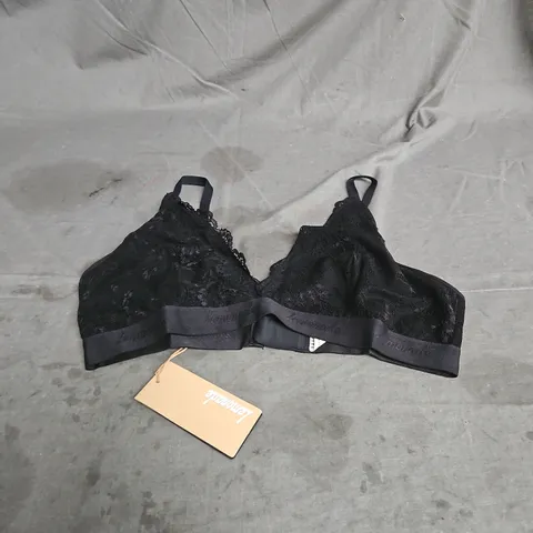 LEMONADE PICOT LACE BRALETTE IN BLACK SIZE 36A-D