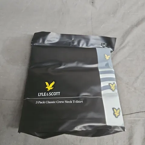 LYLE & SCOTT 3 PACK CLASSIC CREW NECK T-SHIRTS β MEN UK 2XL (XXL)