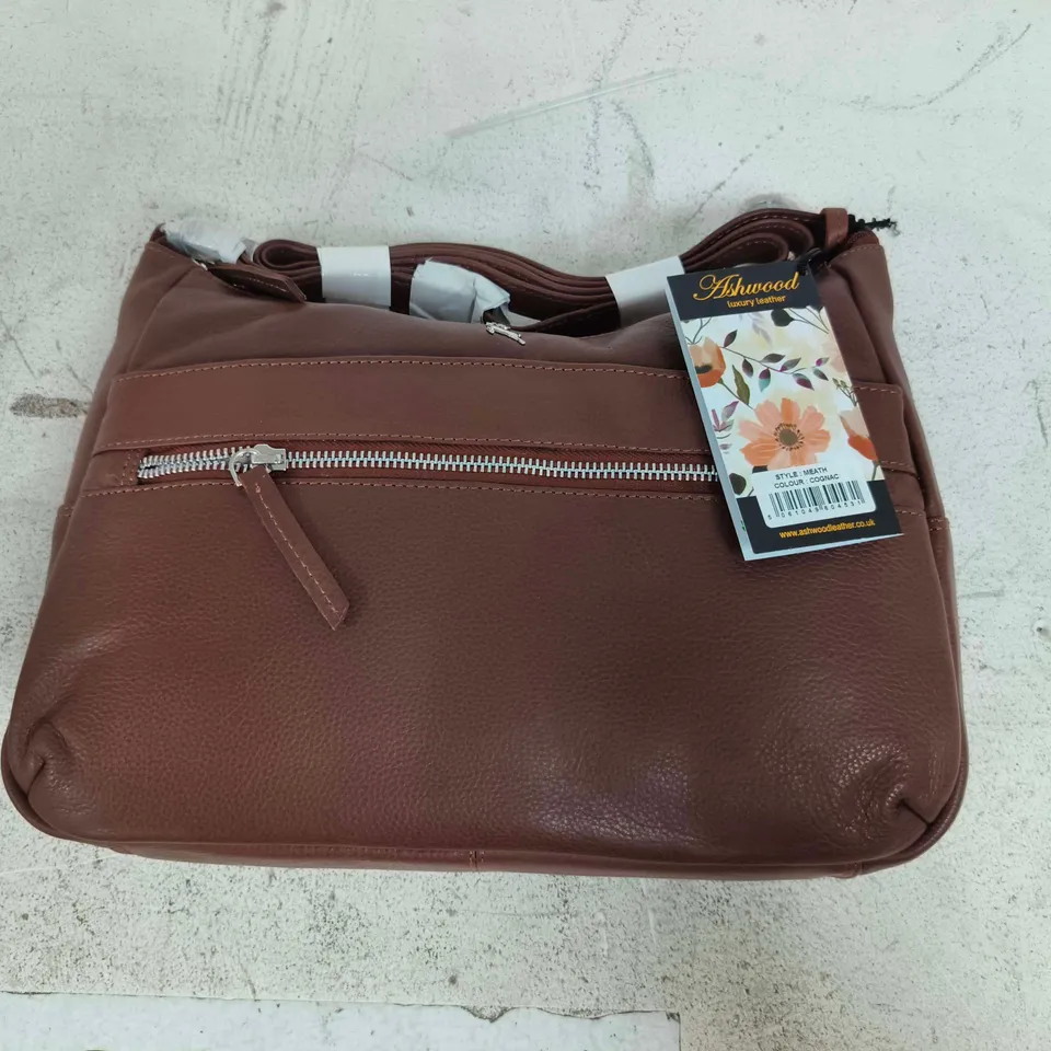 ASHWOOD LUXURY LEATHER CROSSBODY BAG – BROWN