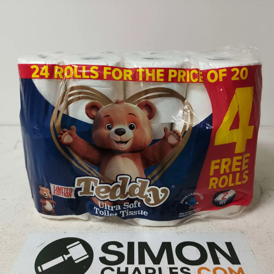 TEDDY ULTRA SOFT TOILET TISSUE PACK – 24 ROLLS (PROMOTIONAL PACK)