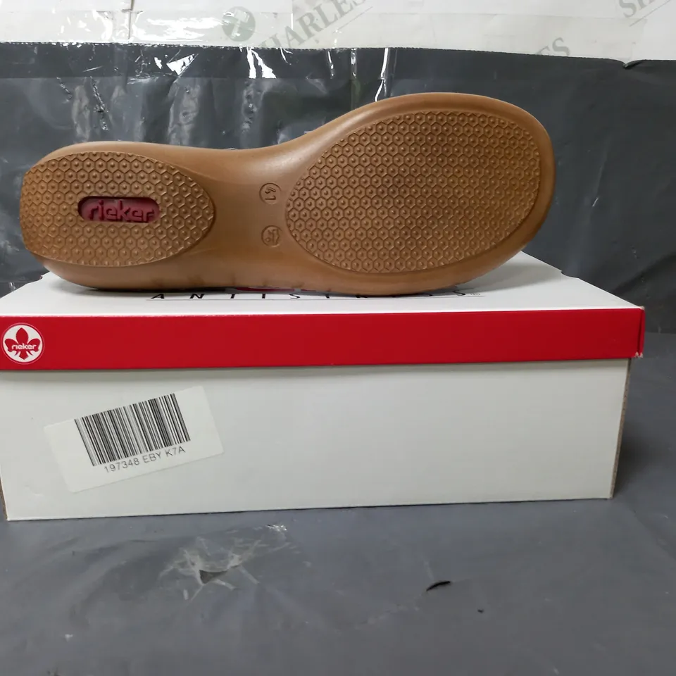 RIEKER ANTI-STRESS SANDALS BLUE FLORAL DESIGN SIZE EU 41