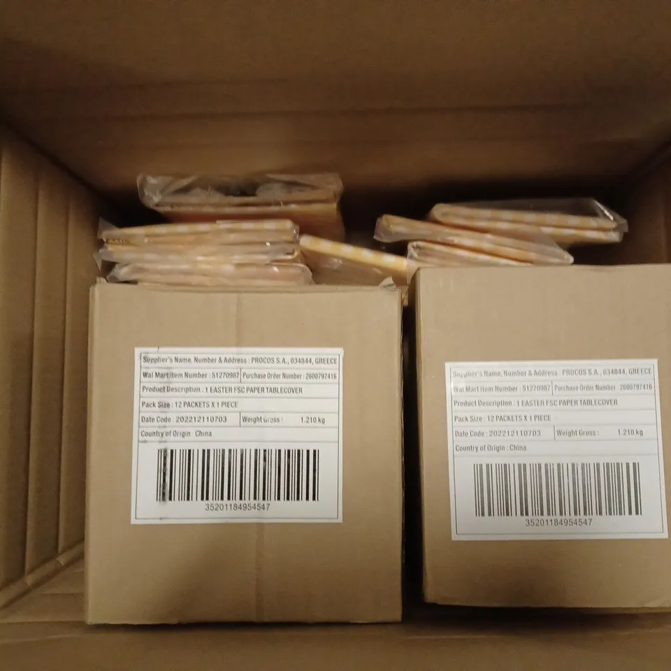 LOT OF 58 BRAND NEW EASTER DECORATIVE TABLE COVERS