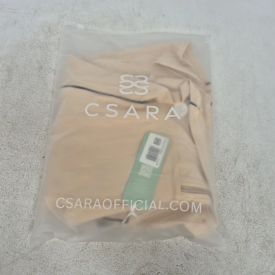 BAGGED CSARA PRESLEY DRESS IN SAND - LARGE