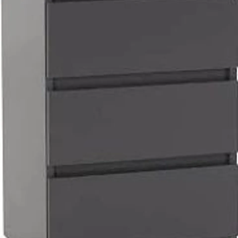 BOXED MALVERN 3 DRAWER BEDSIDE - GREY (1 BOX)