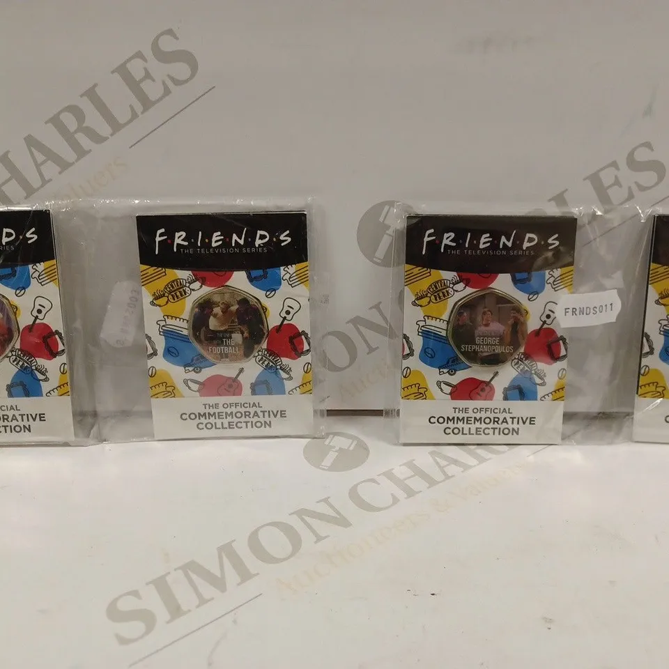 BOX TO CONTAIN APPROX. 8 X FRIENDS THE TELEVISION SERIES COMMEMORATIVE COINS 