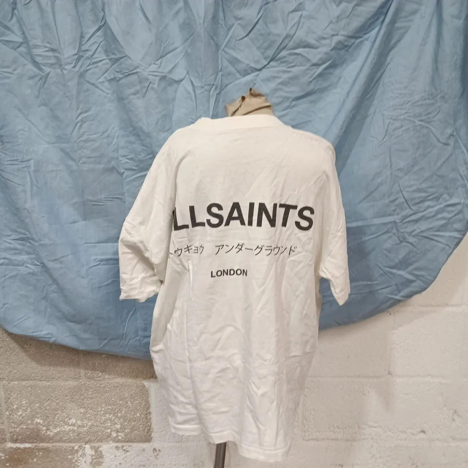 ALLSAINTS WHITE OVERSIZED T-SHIRT – UK L (LARGE) – MADE IN PORTUGAL