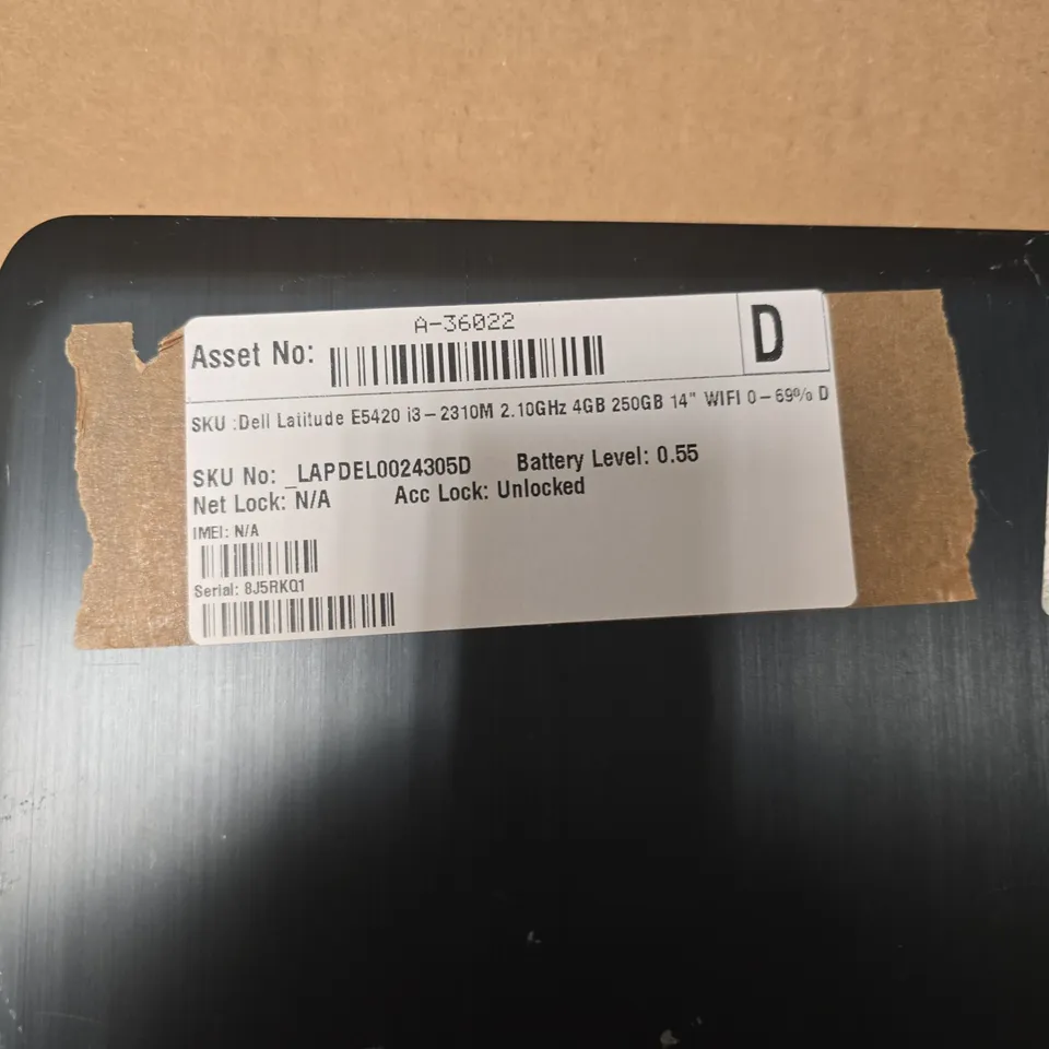 DELL LATITUDE E5420 LAPTOP - I3-2310M, 4GB RAM, 250GB HDD, 14" DISPLAY