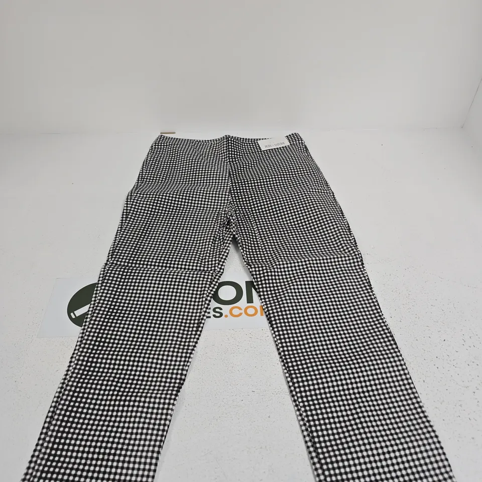 PURE & NATURAL BLACK & WHITE GINGHAM TROUSERS – UK SIZE 12