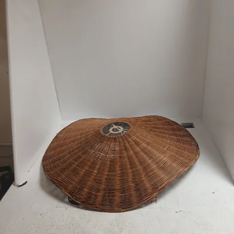 WICKER LIGHTSHADE, ROUND, BROWN – STYLE T27/3447L