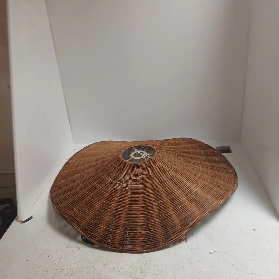 WICKER LIGHTSHADE, ROUND, BROWN – STYLE T27/3447L