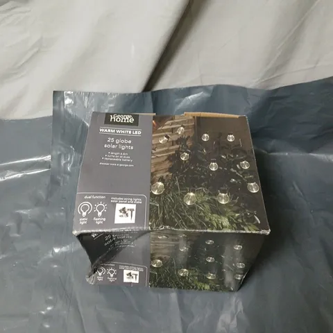 GEORGE HOME WARM WHITE LED 25-GLOBE SOLAR STRING LIGHTS